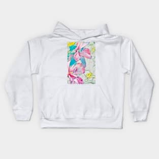 Two Pastel Hibiscus Beauties Kids Hoodie